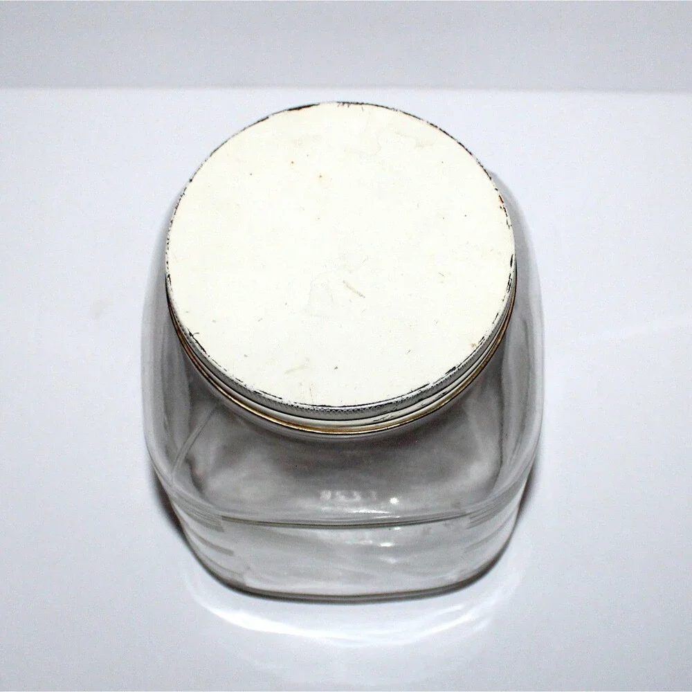 Hazel Atlas 8223 Coffee Glass Jar Diamond Panels 1 Gallon vintage canister 8.25